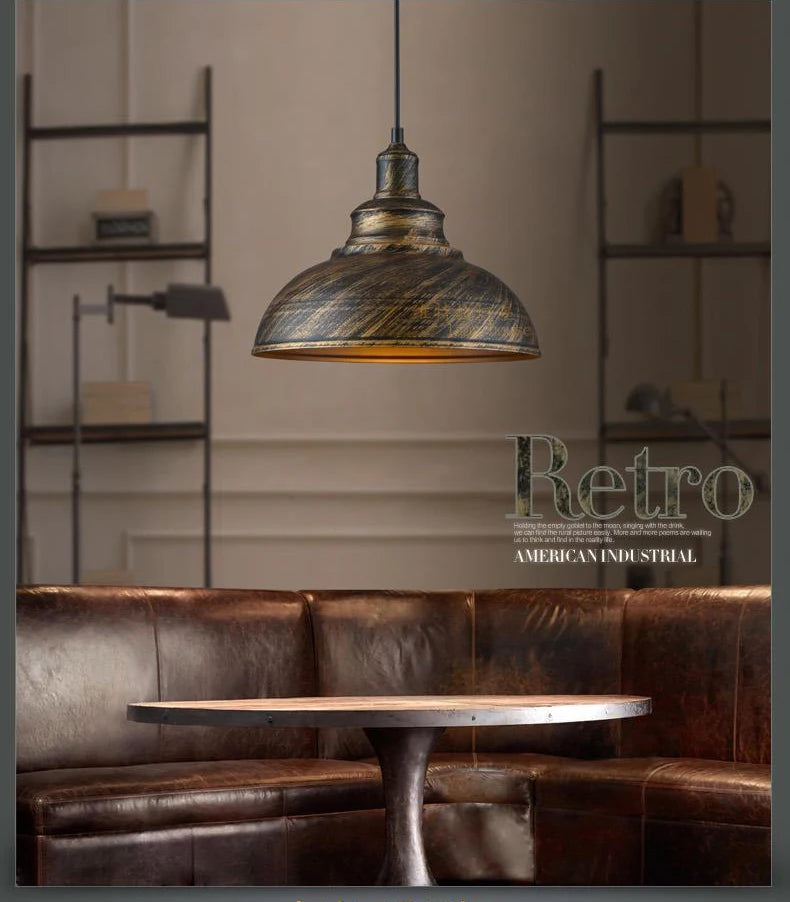 Vintage Chandelier: American Country Industrial Loft Pendant Lamp