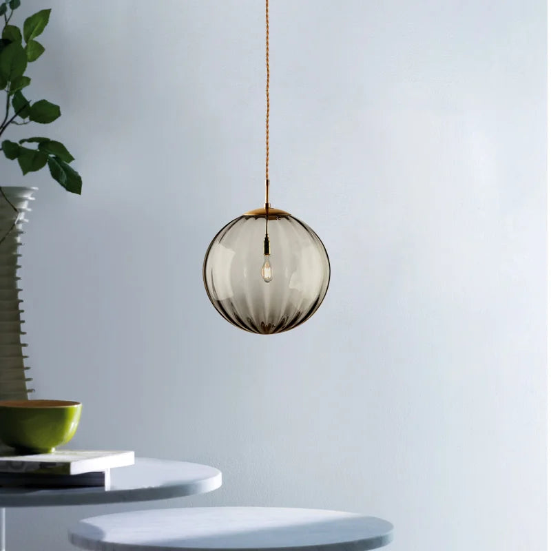 Modern LED Pendant Light – Nordic Glass Ball Hanging Lamp for Stylish Interiors