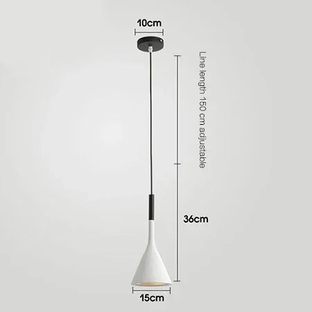 Modern LED Pendant Lights – Stylish Black and White E27 Hanging Lamp for Kitchen and Dining