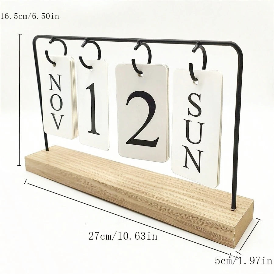 Creative Mini DIY Desktop Calendar - Stylish and Functional Metal Desk Decor