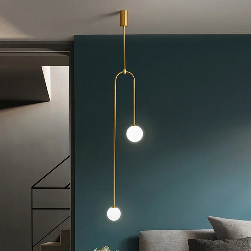 Modern Glass Ball Pendant Light – LED Hanging Lamp for Luxury Interiors