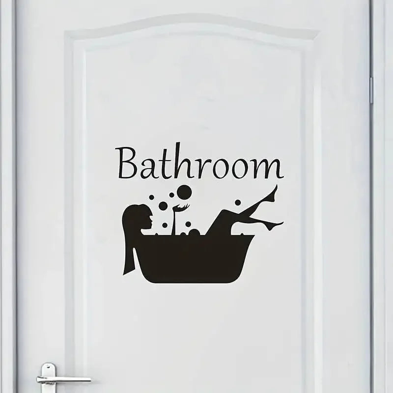 Removable Vinyl Wall Sticker – DIY Home Décor Decal for Bathroom, Living Room, Bedroom & Doors