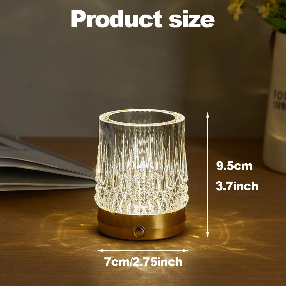 Portable LED Table Lamp RGB Color Changing USB Rechargeable Touch Control Dimmable