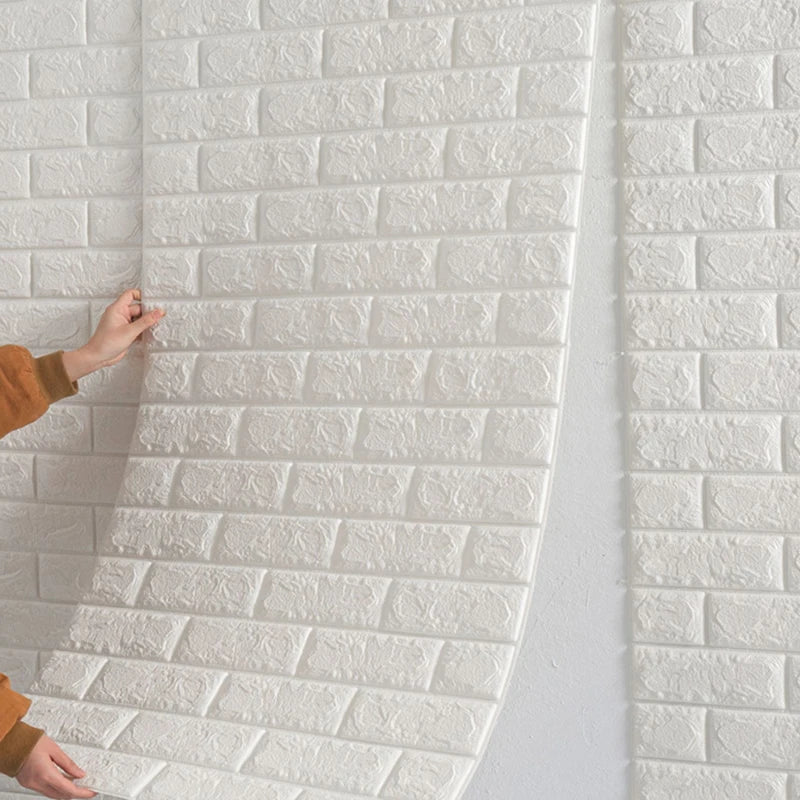 3D Brick Wall Stickers – Waterproof Foam DIY Adhesive Wallpaper for Home Decor