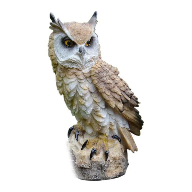 Resin Owl Statue - Modern Animal Desk Decoration for Living Room and Home Figurines