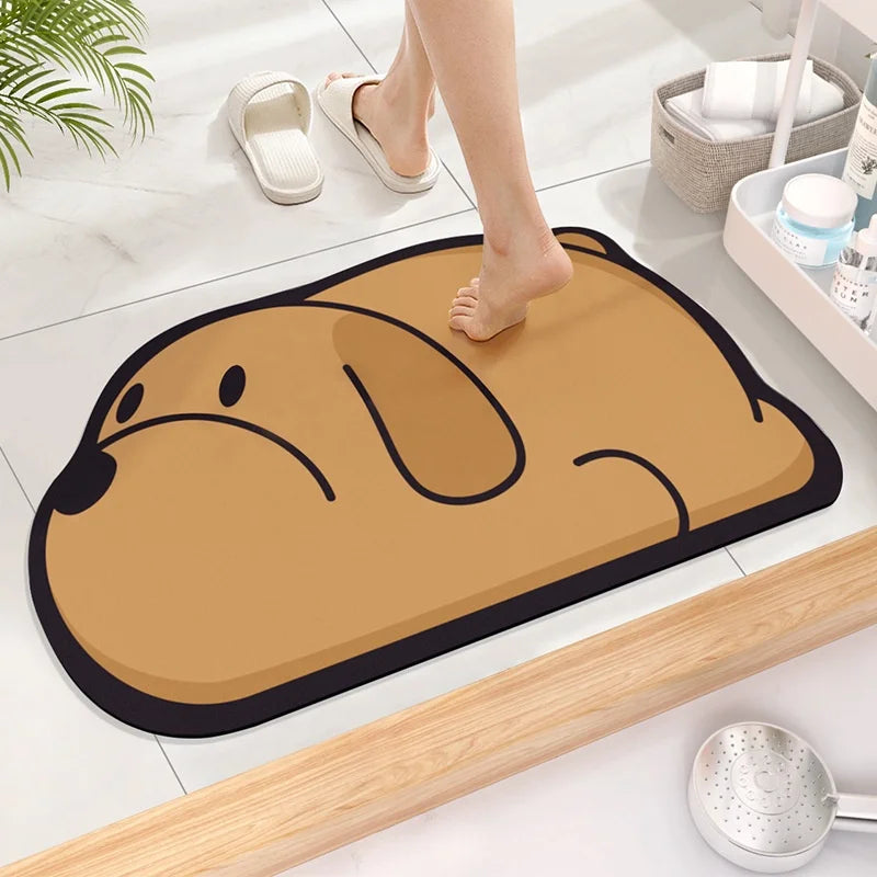 Super Absorbent Diatom Bath Mat – Non-Slip Quick-Drying Bathroom Floor Pad