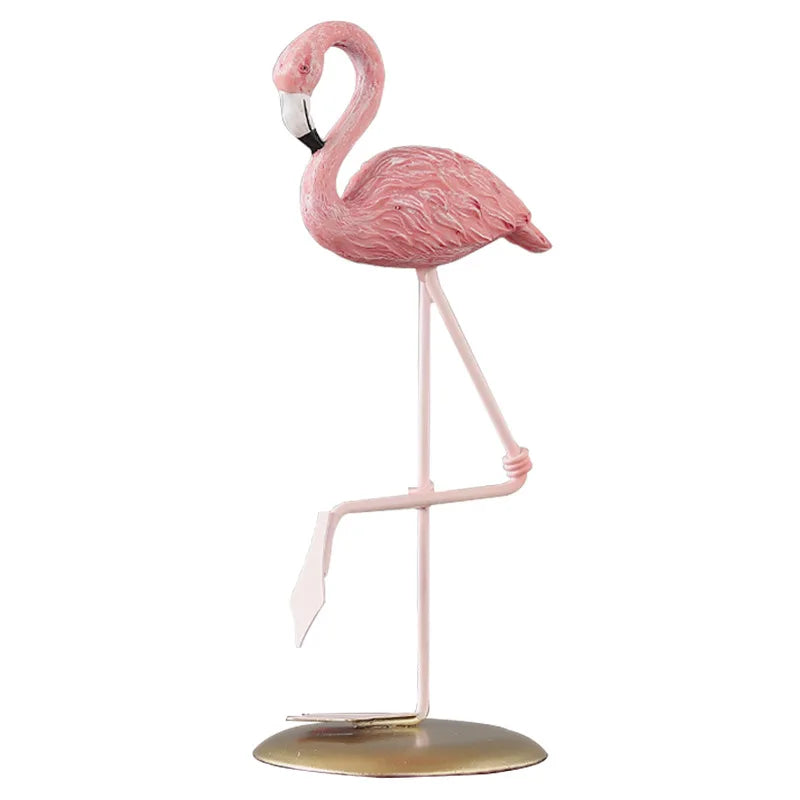 Flamingo Ornaments – Pink Resin Desktop Decorations for Home, Office, and Living Room