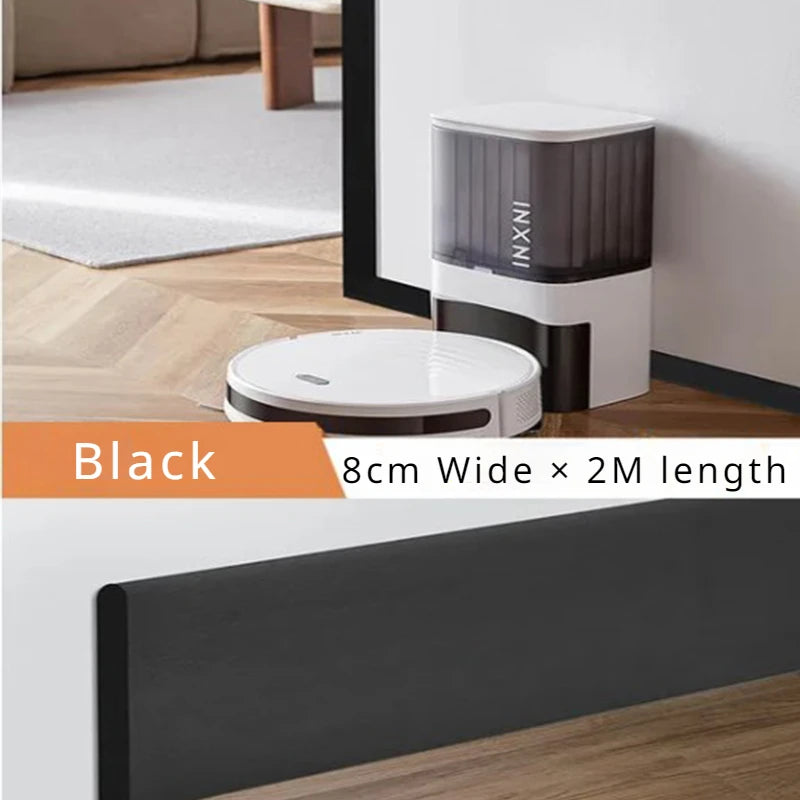 2M Waterproof Self-Adhesive Skirting Line – 3D Wall Sticker for Anti-Collision and Decoration