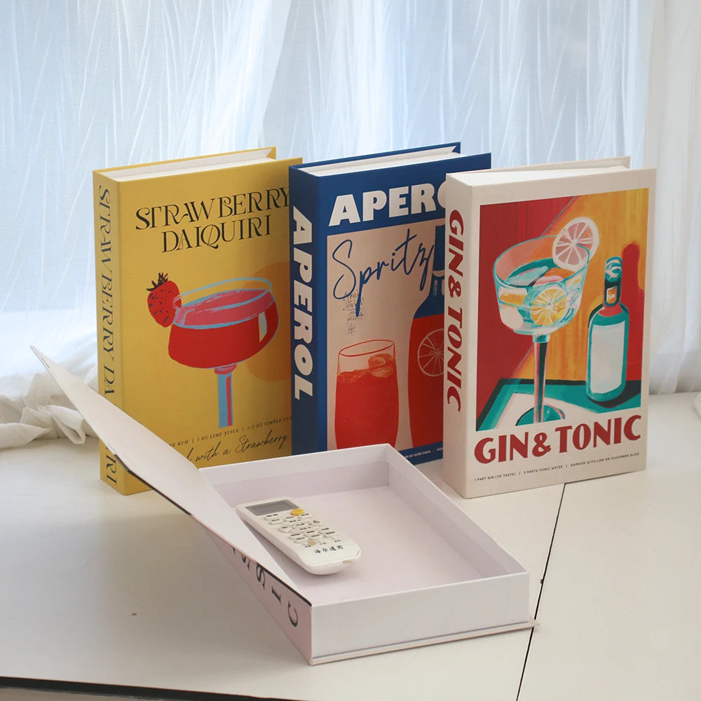 Aperol Cocktail Luxury Fake Books – Decorative Coffee Table Books for Home, Club, or Hotel Decor