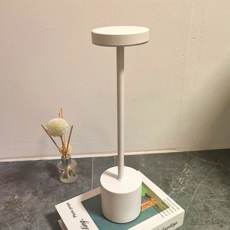 Rechargeable LED Table Lamp with Touch Switch - Modern Wireless Desk Lamp for Bedroom, Living Room, and Restaurants