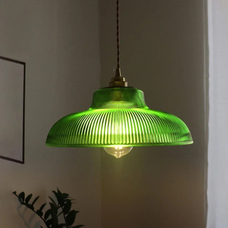 Nordic Glass Pendant Lights with Retro Hanging Fixtures for Home Illumination