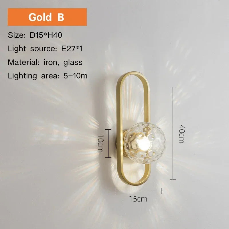 Modern LED Wall Lamp - Luxury Decorative Wall Sconce for Living Room, Bedroom, Corridor, Hotels