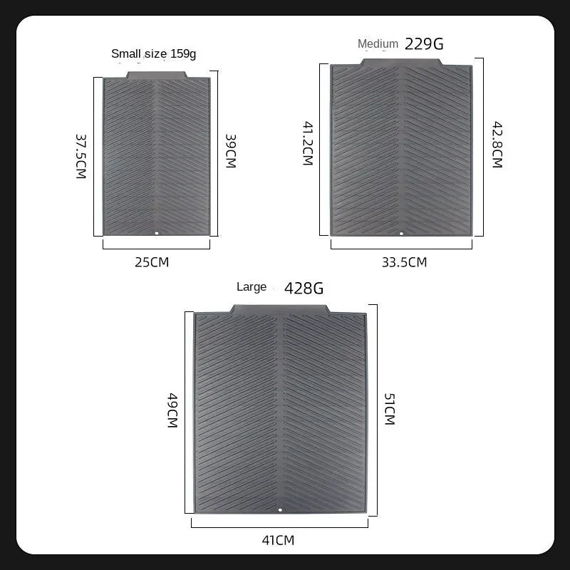 Silicone Drain Pad Drying Mat for Kitchen – Non-slip Anti-scald Coaster for Tableware & Utensils