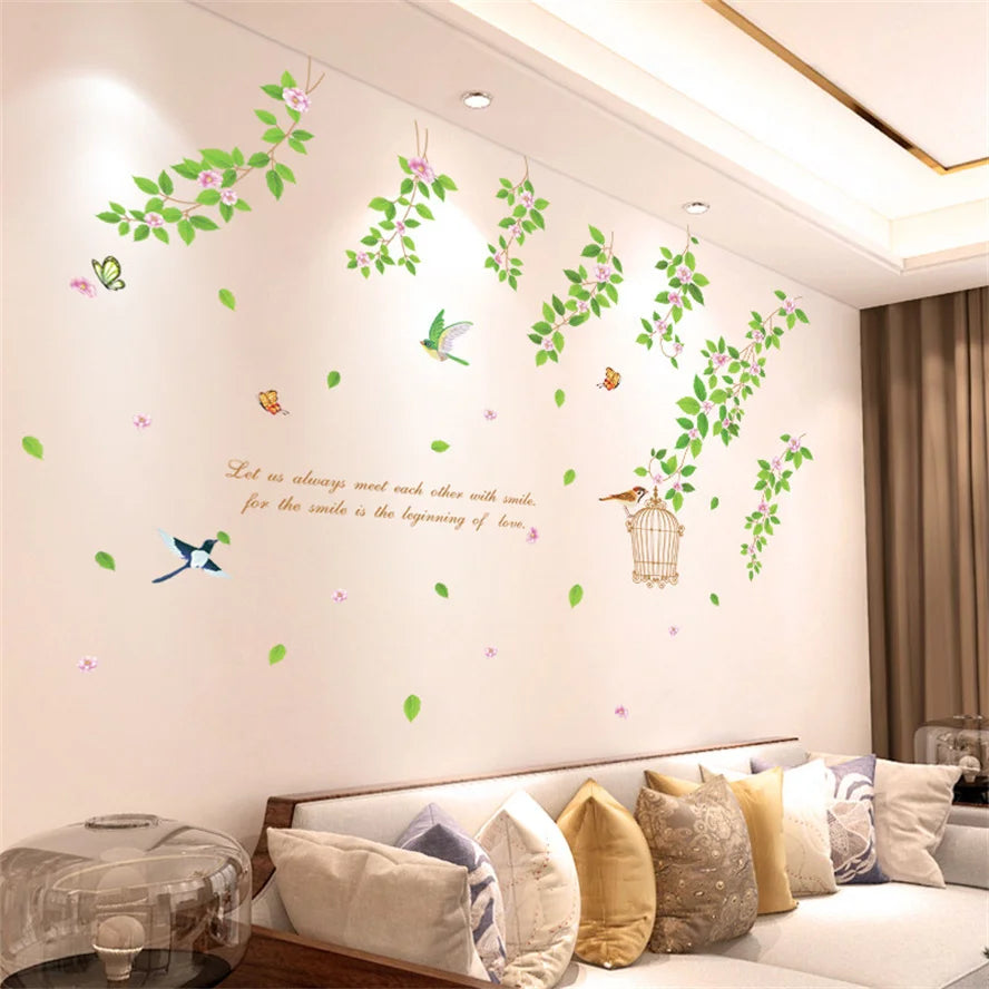 DIY Lavender Wall Decals - Self-Adhesive Flowers & Butterflies for Home Décor