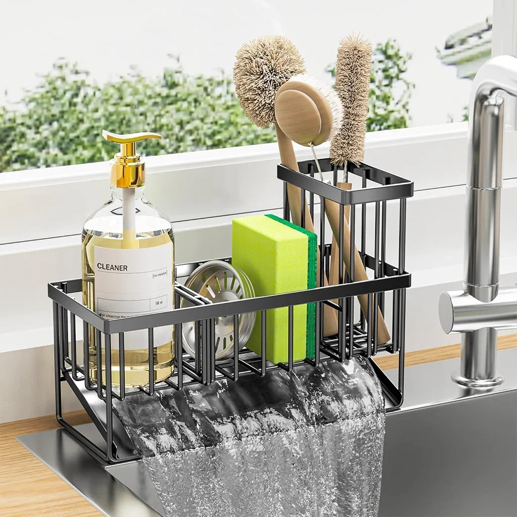 Kitchen Shelf Rag Storage Drainage Shelf No-Punch Storage Rack – Home Spice Rack Sink Tap Drainage Rack