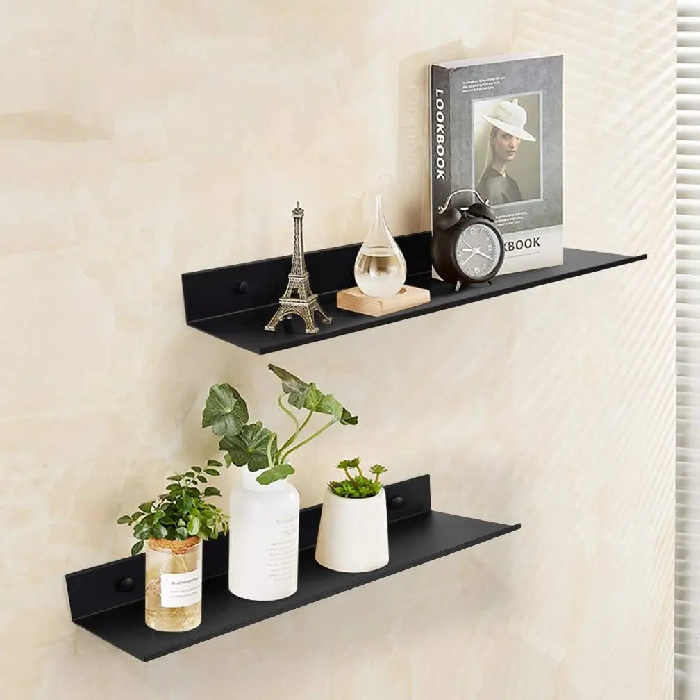 Floating Bathroom Shelves – No-Drill Wall-Mounted Storage Rack for Home, Kitchen, and Toilet Accessories