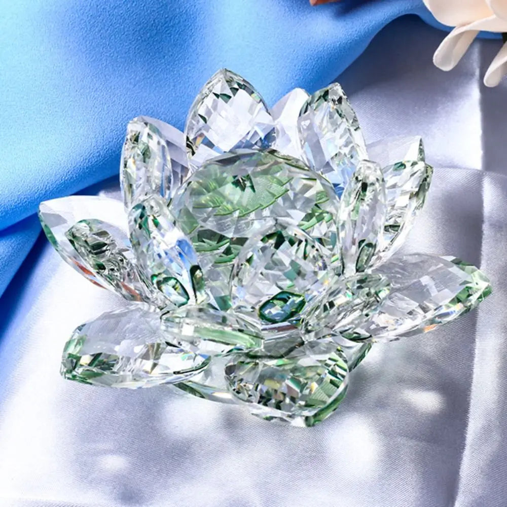 Feng Shui Quartz Crystal Lotus Flower Crafts – Home Wedding Party Decor, Gifts & Souvenir