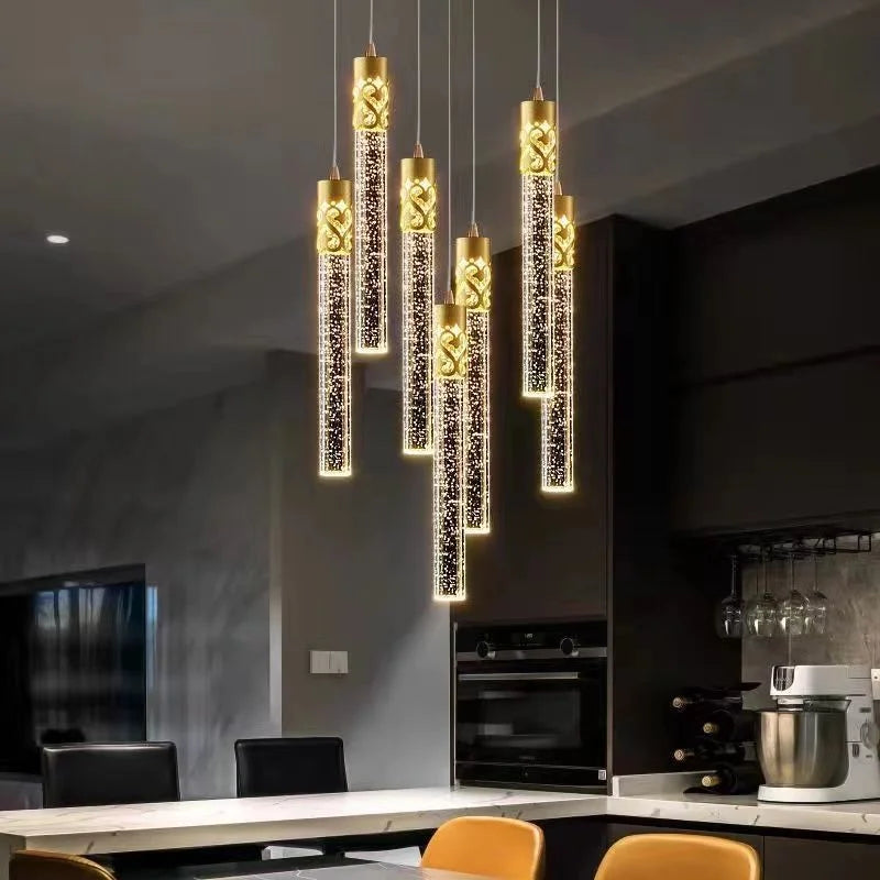 Nordic Crystal Pendant Lights LED Ceiling Lamp for Living Room, Bedroom, Kitchen, and Home Deco