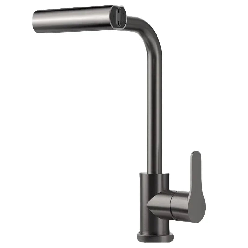 Waterfall Kitchen Faucet - Stainless Steel 360° Rotating with Hot & Cold Water Flow