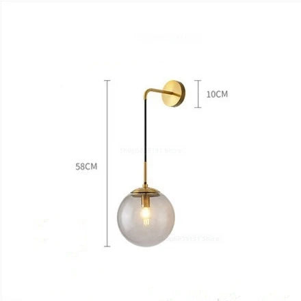 Nordic Modern Vintage Wall Lamps: LED Glass Ball Elegance for Your Home