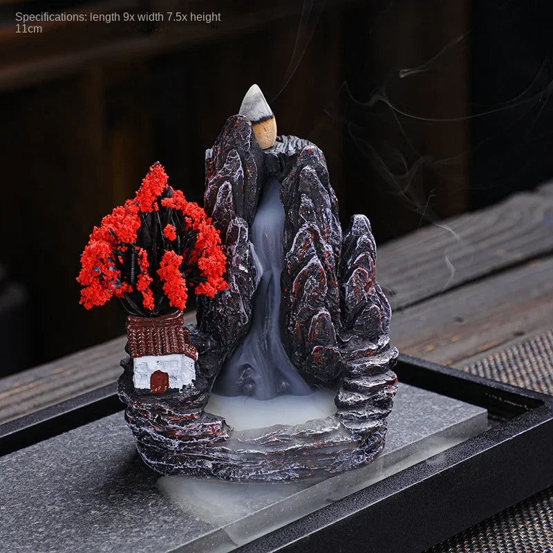 Resin Aromatherapy Incense Burner - Sandalwood Tower for Home Décor & Mosquito Control