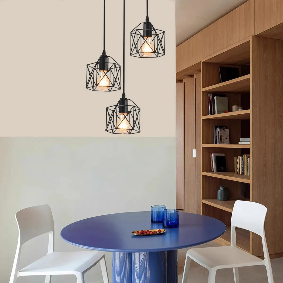 Retro E27 Pendant Lights for Kitchen Dinning RoomIndoor Hanging Lamps Chandelier Lighting Fixtures for Bedroom Corridor