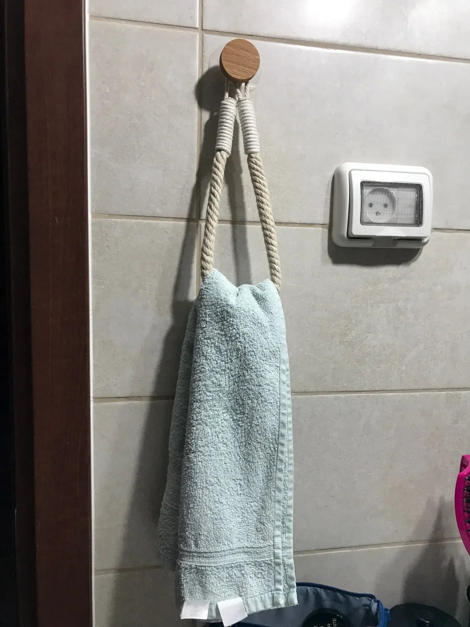 Nail-Free Paper Towel Holder & Tissue Rack – Rope Towel Hook for Bathroom Storage