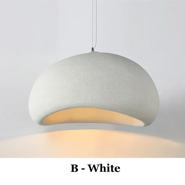 Nordic Wabi Sabi Pendant Light - Modern LED Ceiling Chandelier for Living, Dining, and Bedroom Spaces