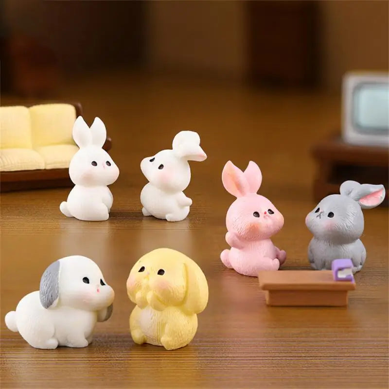 Charming Desktop Rabbit Ornaments – Creative & Unique Resin Decorations for Office or Home