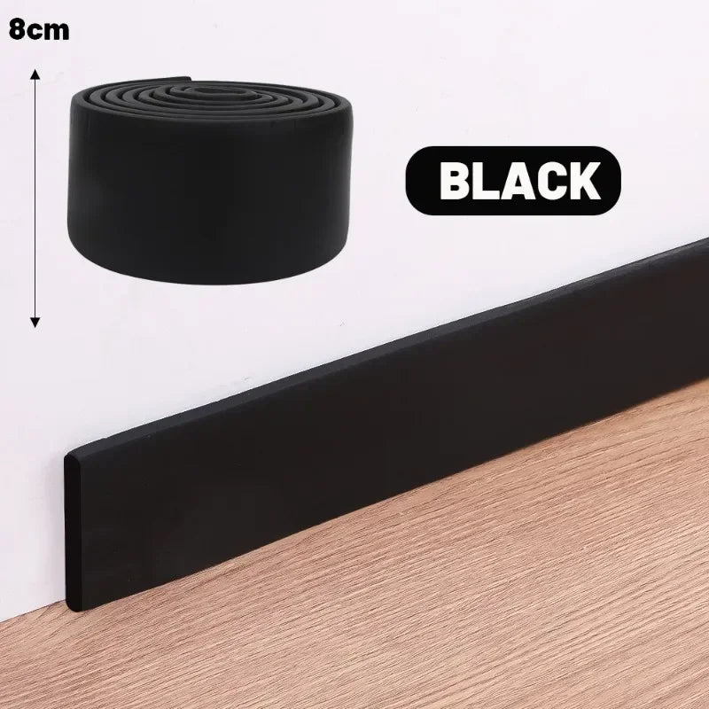 3D Thickened Skirting Wall Stickers – Self-Adhesive Anti-Collision Decorative Strips