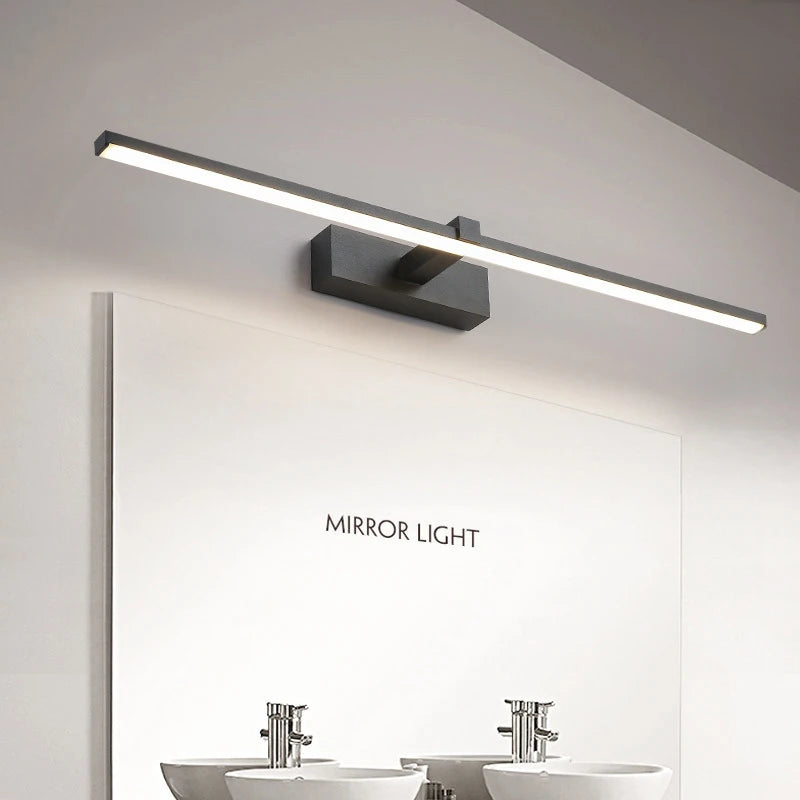 Modern LED Wall Light Bathroom Lamp - Aluminum LED Bathroom Mirror Light, Three Color Options, Wall Mounted