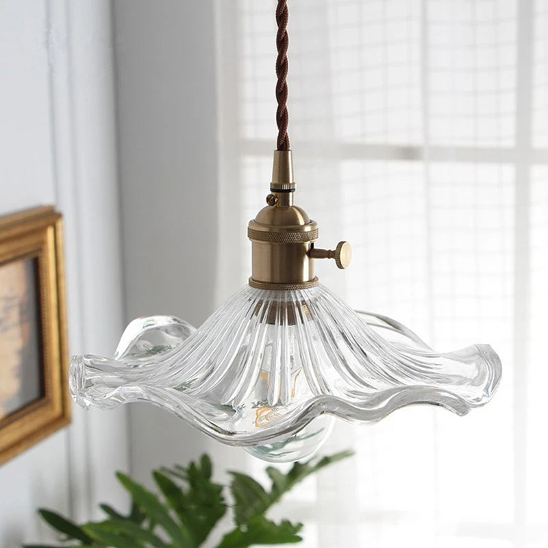 Modern Simple Lotus Leaf Pendant Light – Nordic Glass Pendant Lamp