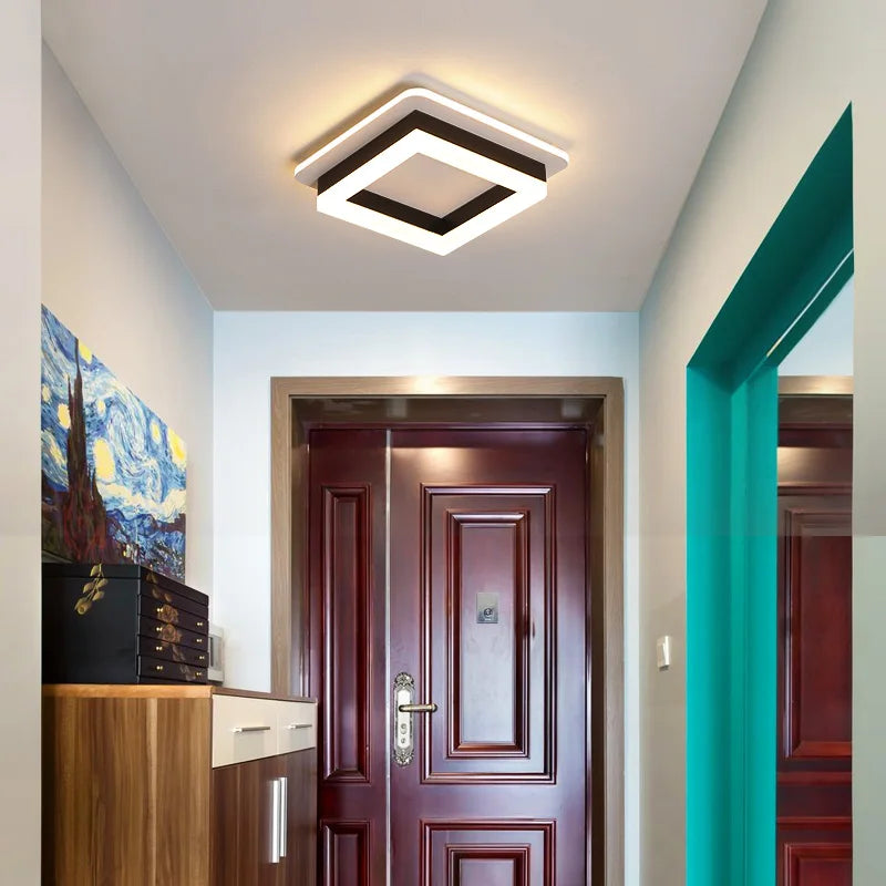 Modern LED Chandelier - Dimmable Surface Mounted Indoor Lighting for Hallways