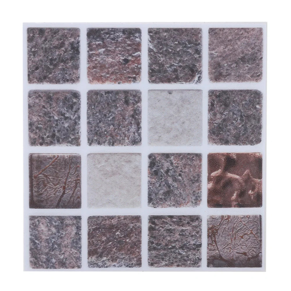 Waterproof Mosaic Tile Stickers – Reusable 10cm x 10cm Transfers for Kitchen & Bathroom