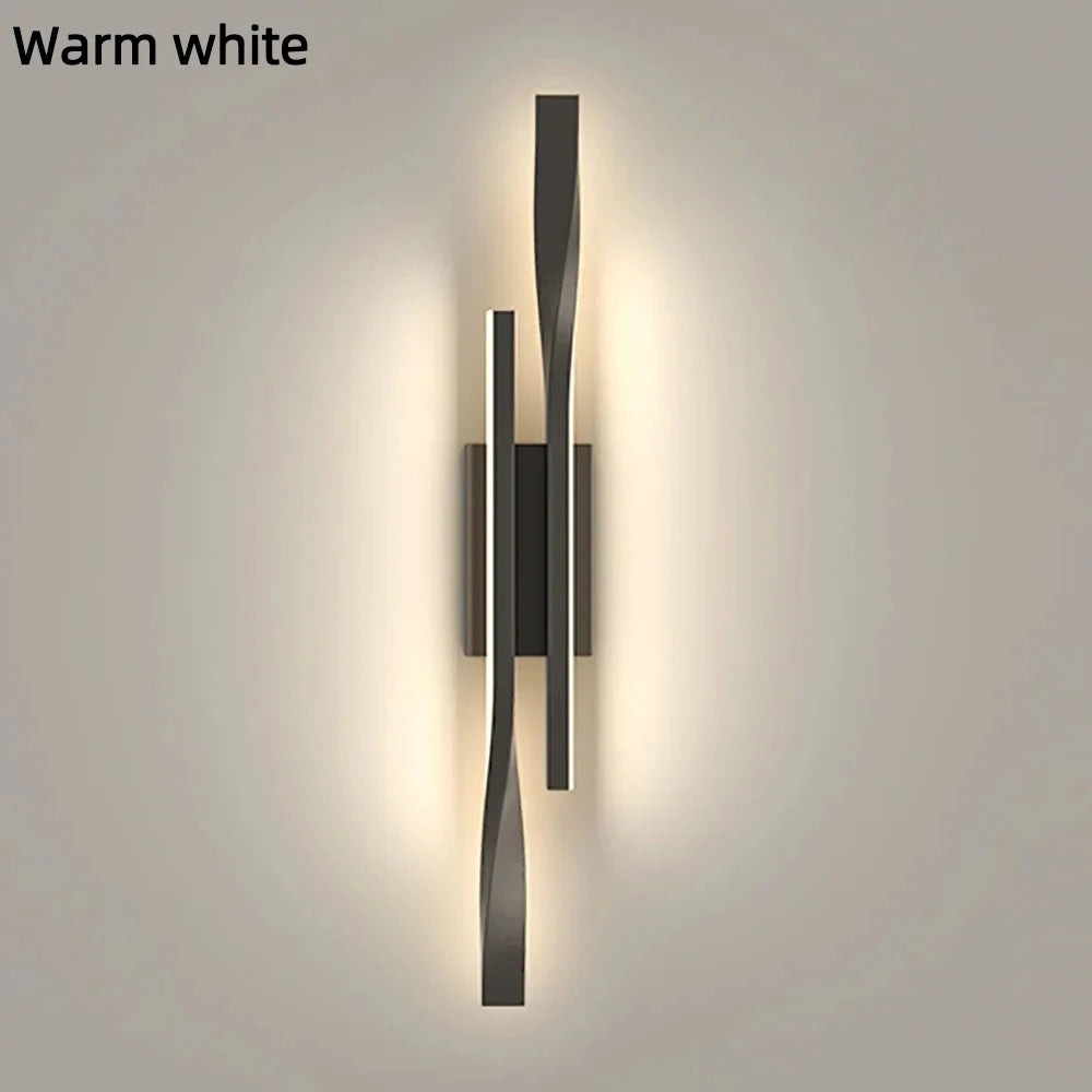 Long Strip Luxury Wall Lamp - Modern Nordic Bedroom Bedside and Living Room TV Wall Light