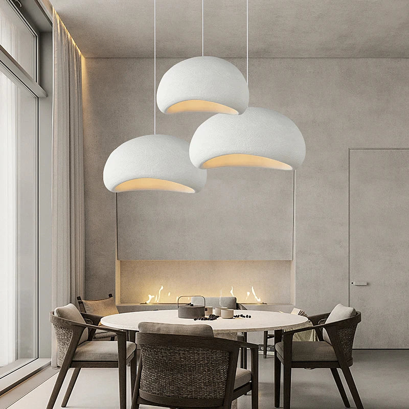 Nordic Minimalist Wabi Sabi LED Pendant Light – Chic Chandelier for Cafe and Home Decor