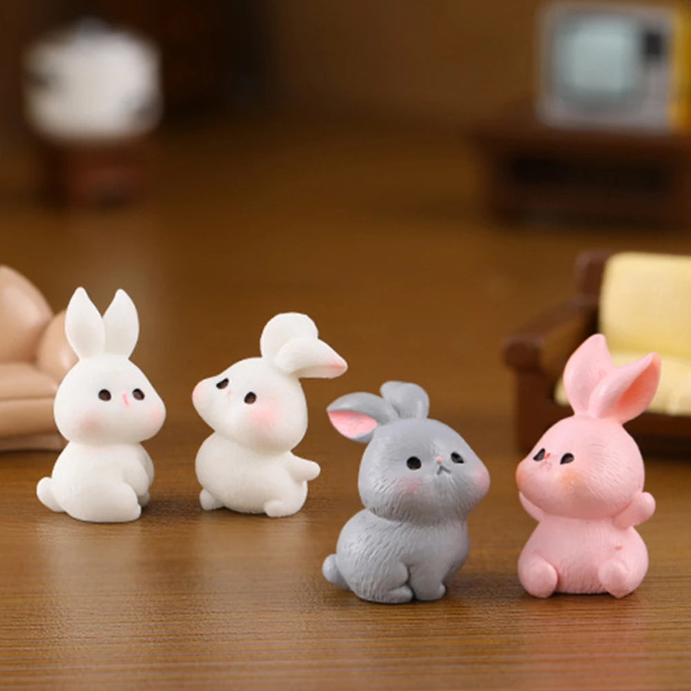 Charming Desktop Rabbit Ornaments – Creative & Unique Resin Decorations for Office or Home