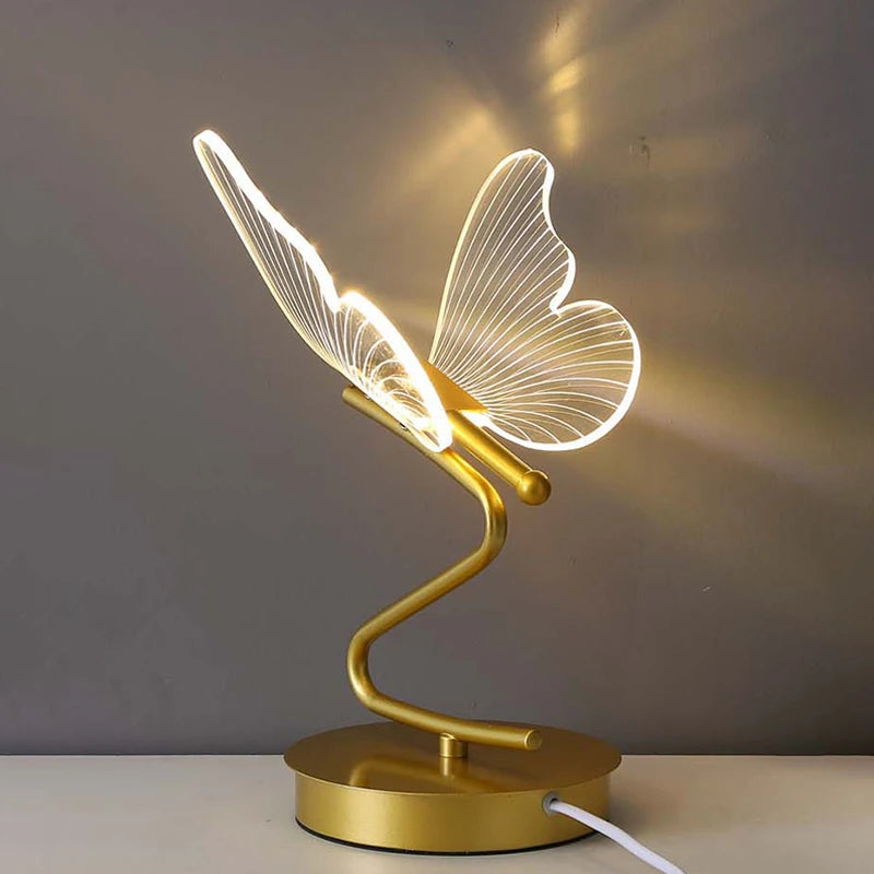 Modern Nordic LED Butterfly Table Lamp for Indoor Spaces