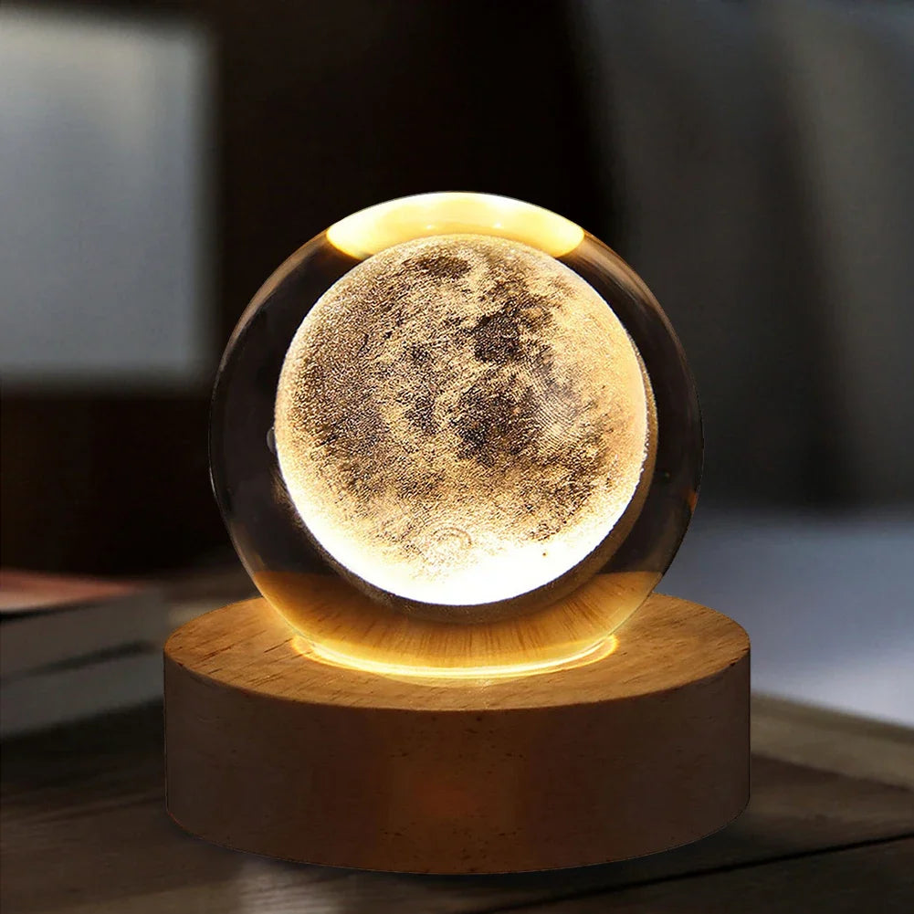 Crystal Ball LED Night Light - Galaxy Atmosphere Lamp for Home Décor