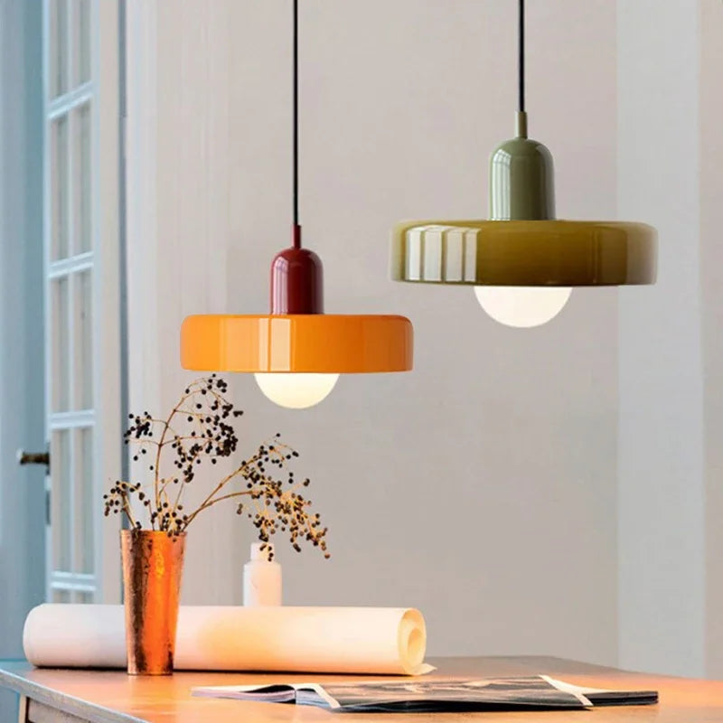 Nordic Glass Pendant Light – Stylish Indoor Hanging Lamp for Living Rooms and Restaurants