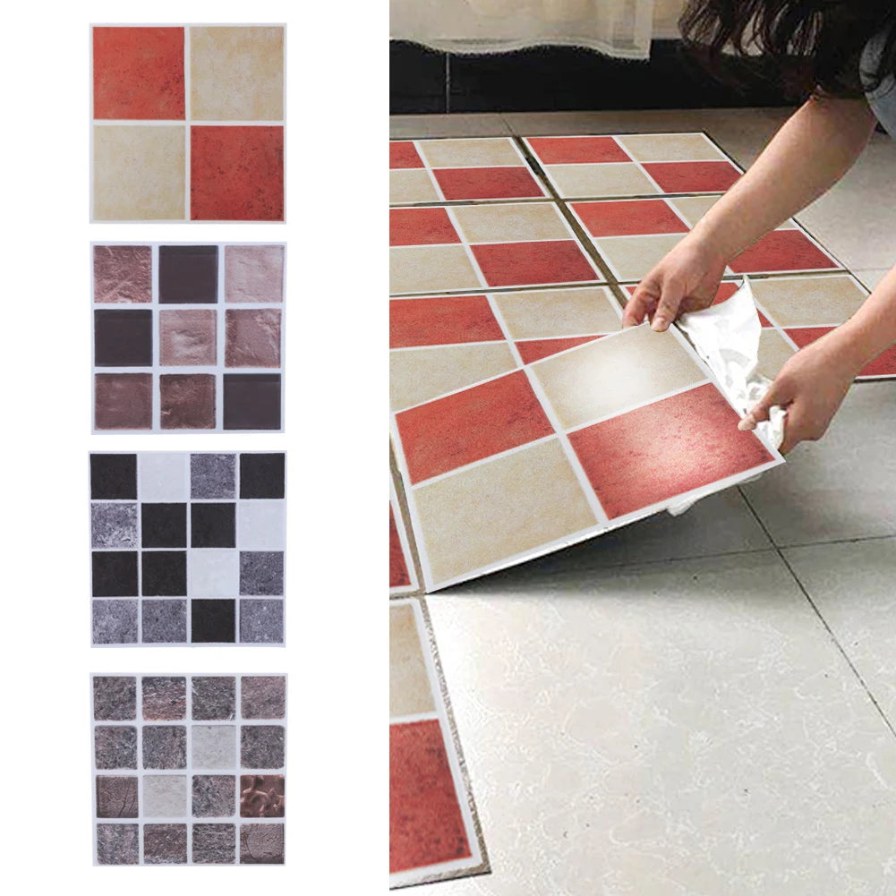 Waterproof Mosaic Tile Stickers – Reusable 10cm x 10cm Transfers for Kitchen & Bathroom