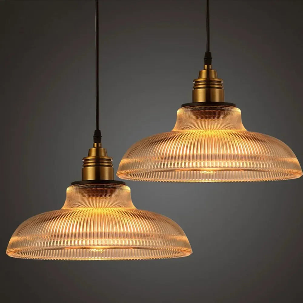 Nordic Glass Pendant Lights with Retro Hanging Fixtures for Home Illumination