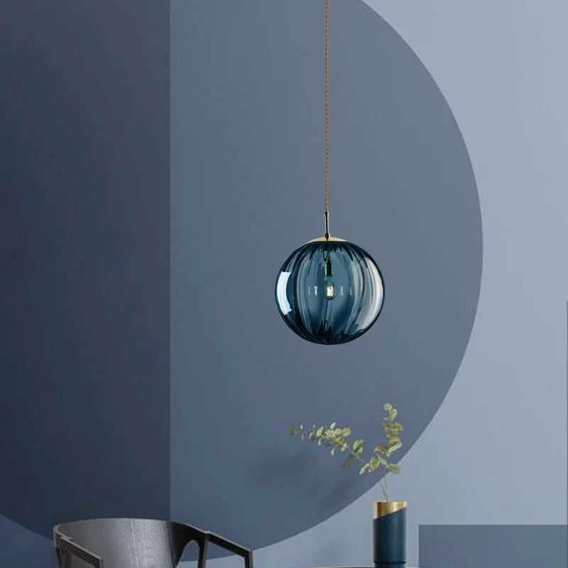 Modern LED Pendant Light – Nordic Glass Ball Hanging Lamp for Stylish Interiors