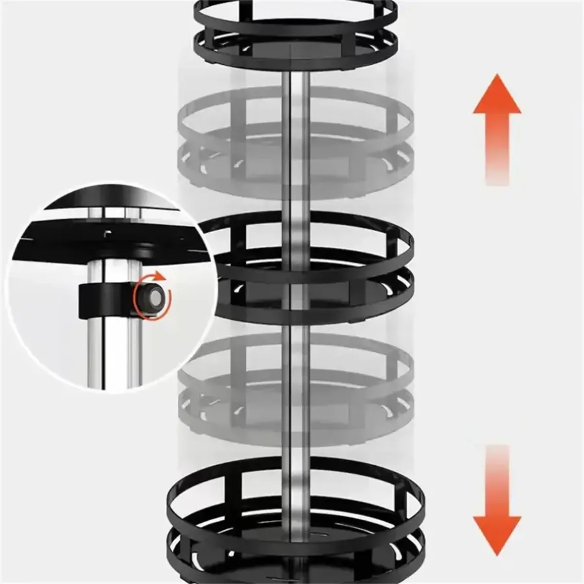 360° Rotation Spice Rack Organizer – Non-Skid Carbon Steel Storage Tray for Seasonings & Spices