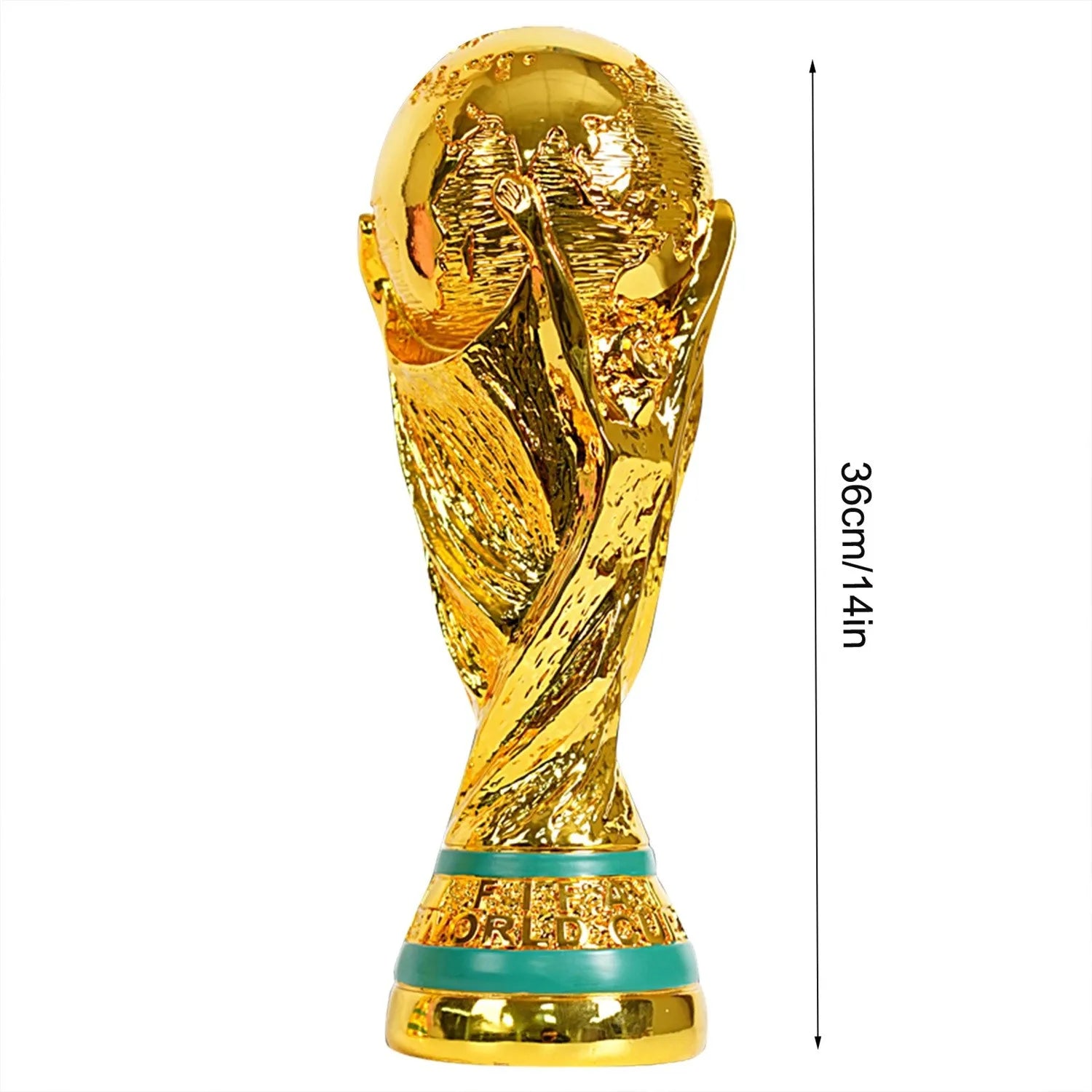 Golden Resin Football Trophy - Champions Soccer Ornament