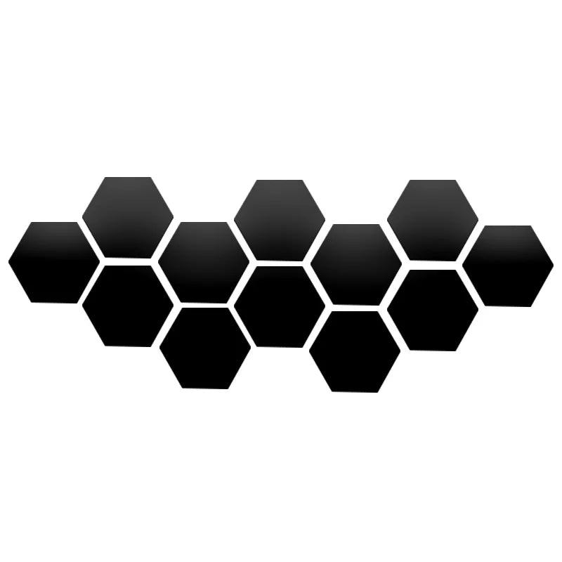 Hexagon Mirror Wall Sticker – DIY Self-Adhesive Mirror Decals for Home & Room Art Decoration