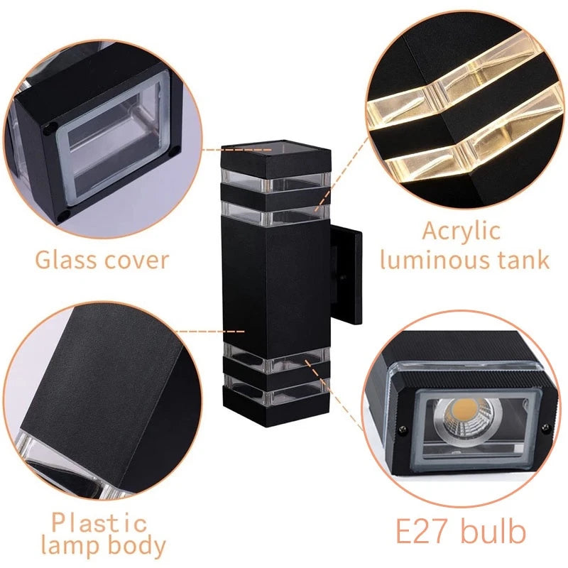 Modern LED Wall Light - Waterproof Outdoor AC 220V/110V Lamp