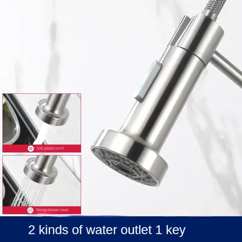 Kitchen Wall Faucet - Deck Mounted Single Cold Tap with 360 Degree Rotation