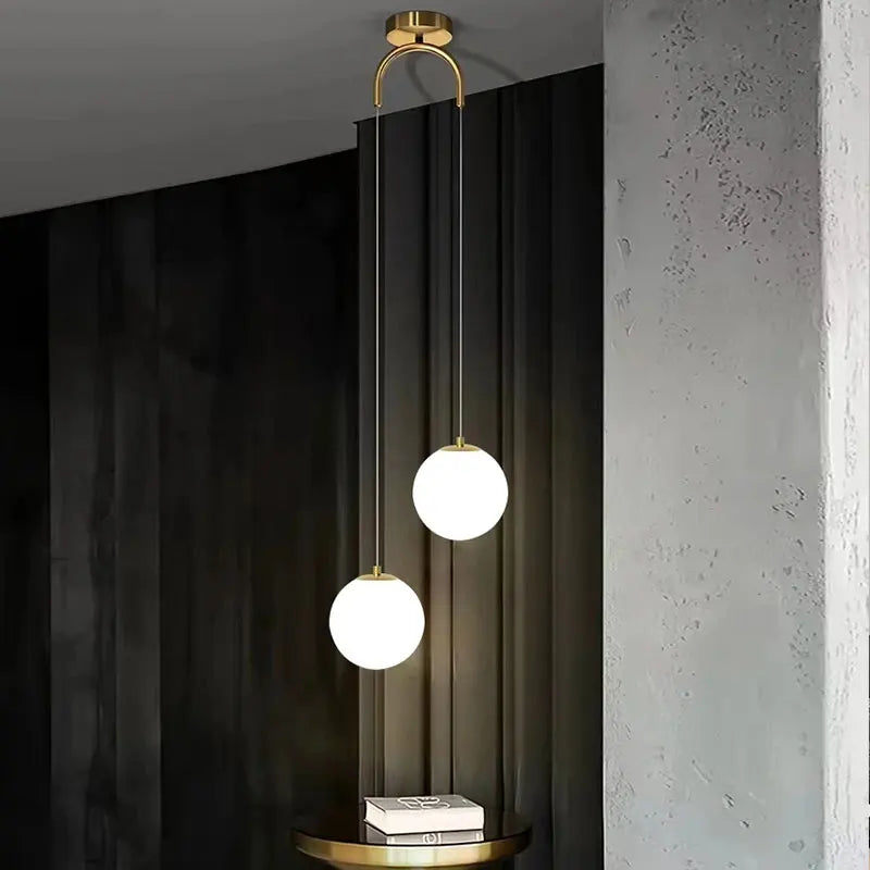 Modern Glass LED Pendant Light for Living Room, Bedroom, and Restaurant