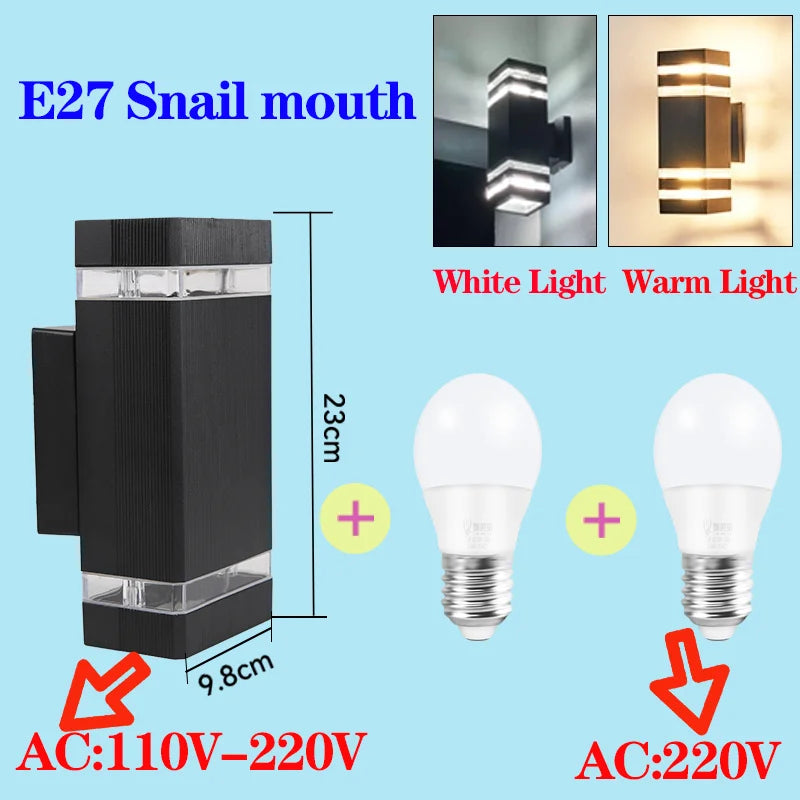 Modern LED Wall Light - Waterproof Outdoor AC 220V/110V Lamp